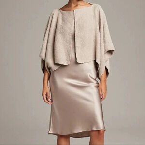 NWT VOZ TEXTURED COTTON TAUPE BOLERO